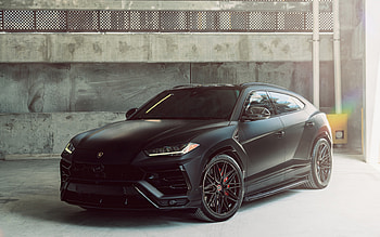 Lamborghini Urus, exterior, front view, tuning Urus, matte black Urus, luxury cars, Lamborghini HD wallpaper