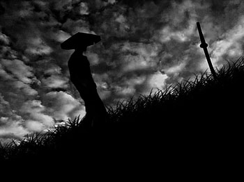 Samurai walking in the dark, Japan, samurai, dark, ninja HD wallpaper