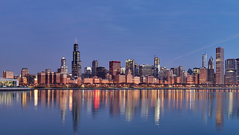 Chicago Skyline, Travels, , Mobile tablet HD wallpaper