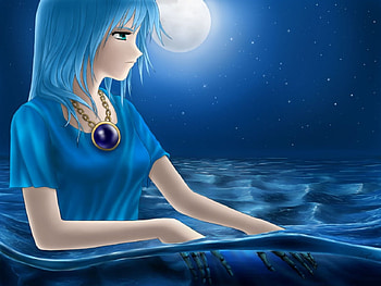 Dark Secrets, blue, secrets, anime, girl, dark HD wallpaper
