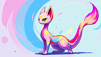 Colorful Cat: A Stunning Ultra, cat, cute, colorful, fantasy, cute cat HD wallpaper