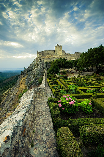 Cities, Lock, Stone, Portugal, Flower Beds, Marwan HD phone wallpaper