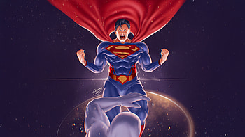 Superman Who Is Angulfed In Anger, superman, superheroes, artwork, art, digital-art, artstation HD wallpaper