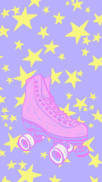 Rollerskating, Quad roller skate , Pink and yellow, Skater vibes HD phone wallpaper
