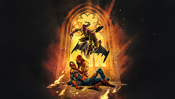 Goblin Towards Spider Man, goblin, spiderman, superheroes, artwork, digital-art HD wallpaper