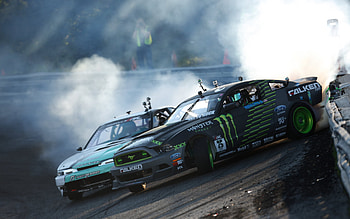 Ford Mustang vs. Nissan Skyline, Drifting HD wallpaper