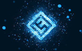 Lost Frequencies blue logo, , Belgian DJs, blue neon lights, creative, blue abstract background, Felix De Laet, Lost Frequencies logo, music stars, Lost Frequencies HD wallpaper