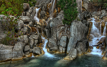 Landscape, Waterfalls HD wallpaper