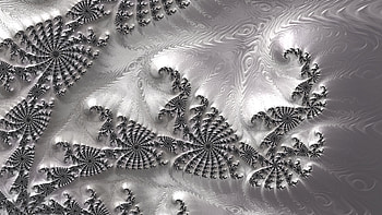 Trippy Psychedelic Fractal, silver, grey, Abstract, fractal HD wallpaper