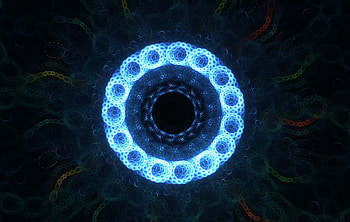 Abstract, Rings, Circles, Fractal, Glow HD wallpaper