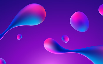 purple 3D drops, , creative, abstract backgrounds, liquid art, abstract drops, background with drops, 3D drops HD wallpaper