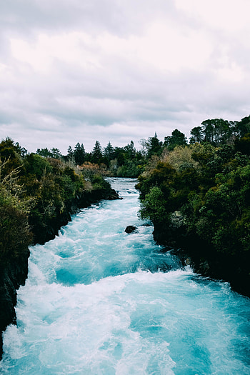 Nature, Rivers, Trees, Waves, Flow HD phone wallpaper