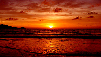 Peaceful surf, sunset , Purple sunset, Beautiful nature graphy HD wallpaper