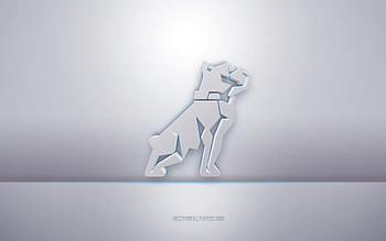 Mack 3d white logo, gray background, Mack logo, creative 3d art, Mack, 3d emblem HD wallpaper