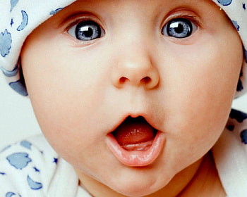 You're So Pretty, sweet, blue eyes, mouth open, expression, baby, adorable HD wallpaper
