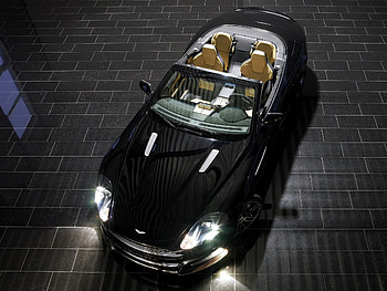 Sports, Auto, Aston Martin, Cars, View From Above, Reflection, Style, 2008, Db9 HD wallpaper