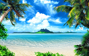 Beautiful tropical landscape - summer holiday. Beautiful Water Scenes . Playas tropicales, Paisajes playa, Playas hermosas, Holiday Scenery HD wallpaper
