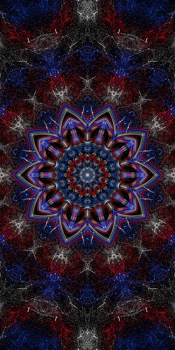 one, patriotic, fourth_of_july, independence_day, neon, symmetry, mandala, America, red_white_and_blue, multicolor HD phone wallpaper
