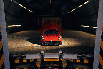 Ferrari 812 Superfast N Largo Novitec, red supercar HD wallpaper