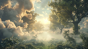 forest, surreal HD wallpaper