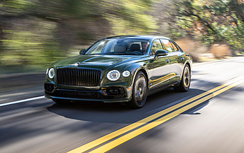 Bentley Flying Spur Hybrid, , highway, 2022 cars, luxury cars, motion blur, 2022 Bentley Flying Spur, british cars, Bentley HD wallpaper