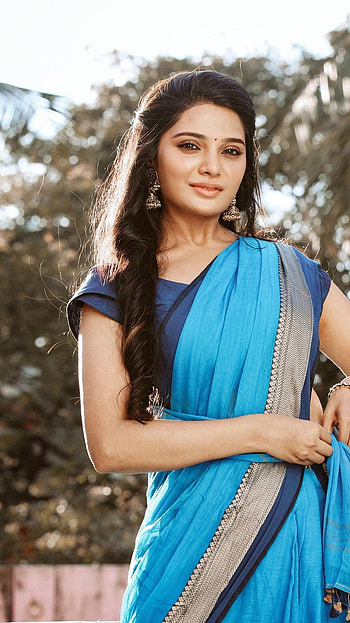 Aatmika, saree beauty, tamil actress HD phone wallpaper