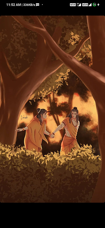 Ram sita, people_in_nature, art HD phone wallpaper