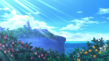 Dressrosa, Shichibukai, Love And Passion, Manga, Sea, One Piece, Anime, Donquixote Familty, New World, Doflamingo, Dressrosa Arc, Buildings, Kingdom, Pirates, Flowers, Sky, Pirate Alliance Saga HD wallpaper