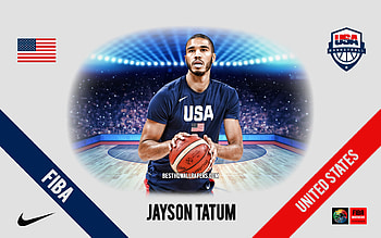 Jayson Tatum, United States national basketball team, American Basketball Player, NBA, portrait, USA, basketball HD wallpaper