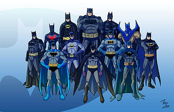 All Batmans Batman Comics Poster HD wallpaper