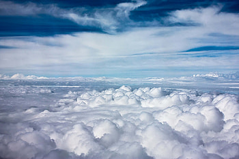 Sky-high perspective, Clouds HD wallpaper