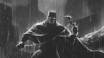 Batman With Batarang Dark , batman, superheroes, artist, artwork, digital-art, dark, black HD wallpaper