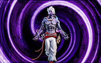 Raz Glyph Master, violet grunge background, Fortnite, vortex, Fortnite characters, Raz Glyph Master Skin, Fortnite Battle Royale, Raz Glyph Master Fortnite HD wallpaper