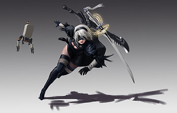 Nier Automata Artwork, nier-automata, 2017-games, games, artwork HD wallpaper