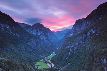 Stalheim Valley In Norway, norway, valley, nature, stars HD wallpaper