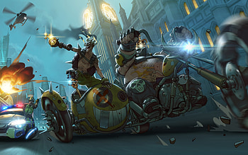 Vector, Junkrat, Mako Rutledge, Overwatch, Jamison Fawkes HD wallpaper