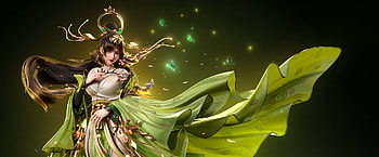 Fantasy girl, frumusete, fantasy, green, amlk, girl HD wallpaper
