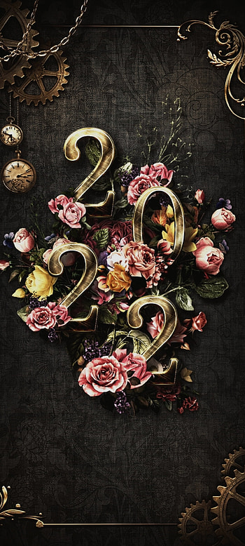 Flower NewYear 2022, artificial flower, beautiful, flowers, pink, happy new years, Holiday, festival HD phone wallpaper