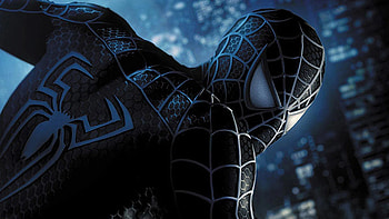 Dark Spider-Man, Mysterious anti-hero, Shadows and webs, Dark background HD wallpaper