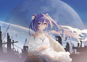 Cute Keqing, Genshin Impact, anime HD wallpaper
