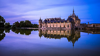 Chateau De Chantilly France, France, water, De Chantilly, chateau HD wallpaper