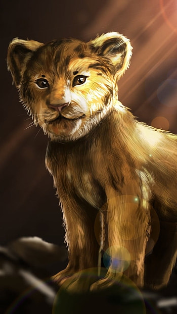 Lion King, Baby Lion, 3 D HD phone wallpaper