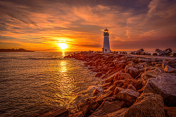 Lighthouse Sunrise And Sunset , lighthouse, sunset, sunrise, nature HD wallpaper