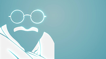 Gandhi Jayanti, 2nd October, Concept animation, Mahatma Gandhi portrait HD wallpaper