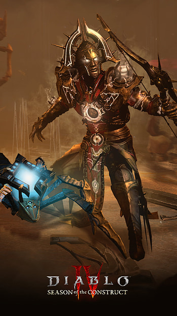 Diablo IV - Season of the Construct Awoken Adamant Armor, video game, Diablo IV HD phone wallpaper
