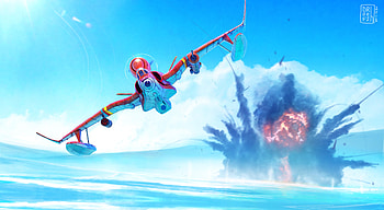 Plane Battle In Heaven, planes, battle, heaven, artist, artwork, digital-art, deviantart HD wallpaper