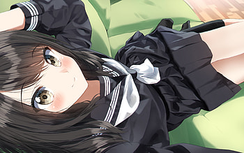 Anime School Girl, skirt, Girl, Anime, School HD wallpaper