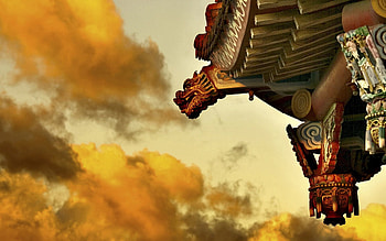 Sky, Clouds, Miscellanea, Miscellaneous, Roof, China, Of China HD wallpaper
