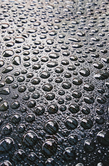 Droplets, round, drops, surface HD phone wallpaper