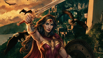 Sword, Wonder Woman Art HD wallpaper